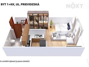 Pronájem bytu 1+kk, Šumperk, Prievidzská, 35 m2