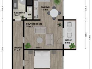 Pronájem bytu 2+kk, Prostějov, Šárka, 70 m2