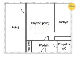 Prodej bytu 2+1, Orlová, F. S. Tůmy, 44 m2