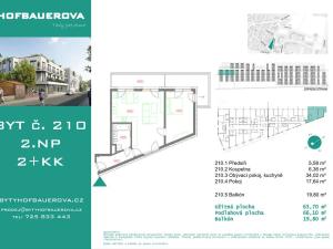 Prodej bytu 2+kk, Praha - Řepy, Hofbauerova, 66 m2