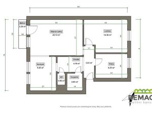 Prodej bytu 3+1, Hýsly, 66 m2