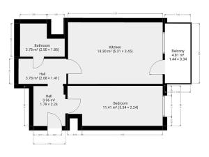 Pronájem bytu 2+kk, Praha - Chodov, Benkova, 41 m2