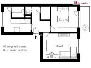 Pronájem bytu 2+1, České Budějovice - České Budějovice 3, Plzeňská, 50 m2