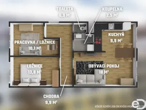 Prodej bytu 3+kk, Slaný, Pražská, 71 m2