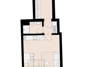 Pronájem bytu 1+kk, Praha - Žižkov, Jeronýmova, 31 m2