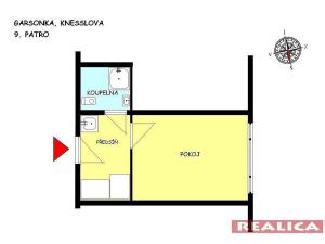 Pronájem bytu 1+kk, Černovice, 20 m2