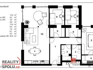 Prodej bytu 4+kk, Praha - Hostavice, Písčitá, 117 m2