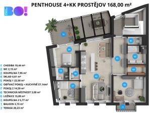 Prodej bytu 4+kk, Prostějov, Palackého, 148 m2