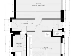 Pronájem bytu 2+kk, Praha - Nusle, Sekaninova, 48 m2