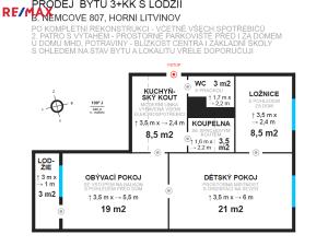 Prodej bytu 3+kk, Litvínov - Horní Litvínov, B. Němcové, 63 m2