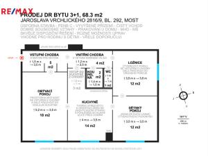 Prodej bytu 3+1, Most, Jaroslava Vrchlického, 68 m2