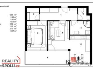 Pronájem bytu 2+kk, Pardubice - Cihelna, Stromová, 62 m2