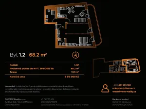 Prodej bytu 3+kk, Brno, Rostislavovo náměstí, 68 m2