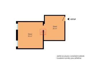 Pronájem skladu, Olomouc, Wellnerova, 62 m2