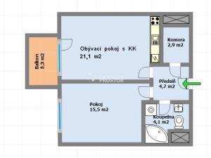 Pronájem bytu 2+kk, Praha - Zličín, Milotická, 54 m2