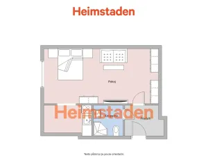 Pronájem bytu 1+kk, Ostrava - Moravská Ostrava, Veleslavínova, 37 m2