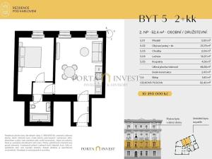 Prodej bytu 2+kk, Praha - Vinohrady, Pod Karlovem, 50 m2