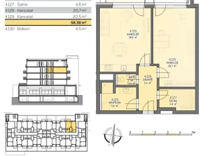 Prodej bytu 2+kk, Kutná Hora, 61 m2