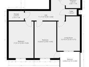 Pronájem bytu 3+kk, Praha - Hrdlořezy, Hrdlořezská, 64 m2