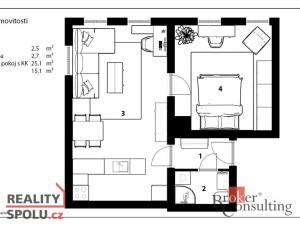 Prodej bytu 2+kk, Kamenický Šenov, Palackého, 45 m2