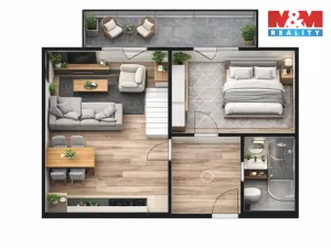 Prodej bytu 2+kk, Žleby, 59 m2