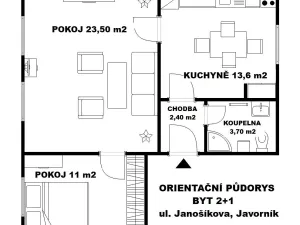 Prodej podílu bytu 2+1, Javorník, Janošíkova, 54 m2