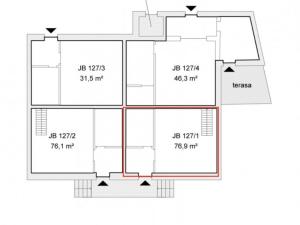 Prodej bytu 2+kk, Hoštice, 77 m2