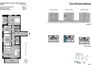 Prodej bytu 4+kk, Praha - Vysočany, Kaliberové, 102 m2