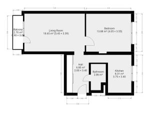 Pronájem bytu 2+1, Praha - Záběhlice, Práčská, 53 m2