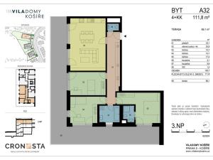 Prodej bytu 4+kk, Praha - Košíře, Na Stárce, 111 m2