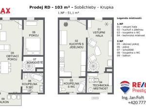 Prodej rodinného domu, Krupka - Soběchleby, Ústecká, 100 m2