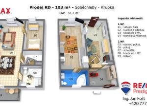 Prodej rodinného domu, Krupka - Soběchleby, Ústecká, 100 m2