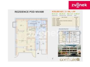 Prodej bytu 3+kk, Zlín, Pod Nivami, 67 m2