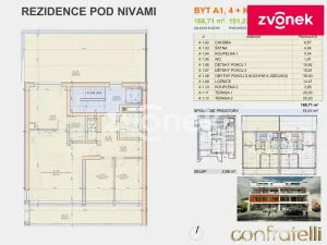 Prodej bytu 4+kk, Zlín, Pod Nivami, 168 m2