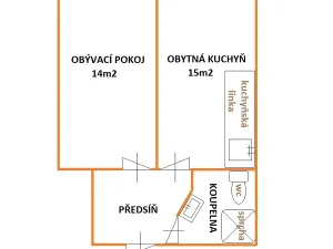 Pronájem bytu 2+kk, Brno, Lidická, 40 m2