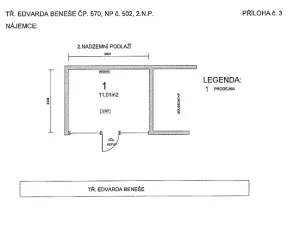 Pronájem garážového stání, Hradec Králové, třída Edvarda Beneše, 9 m2