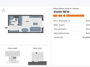 Prodej bytu 1+kk, Praha - Vršovice, Bajkalská, 18 m2