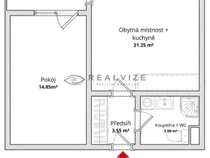 Pronájem bytu 2+kk, České Budějovice, Studentská, 45 m2