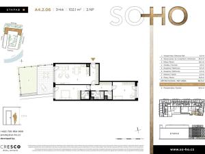 Prodej bytu 3+kk, Praha - Holešovice, Jankovcova, 102 m2