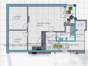 Pronájem bytu 3+kk, České Budějovice, Fráni Šrámka, 72 m2