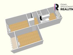 Prodej bytu 2+1, Podbořany, Sídliště Míru, 64 m2