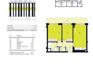 Pronájem bytu 3+kk, Brno - Zábrdovice, Příkop, 47 m2