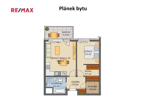 Prodej bytu 2+kk, Praha - Hlubočepy, Baarové, 57 m2