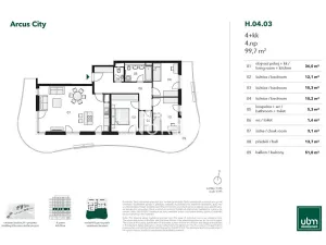 Prodej bytu 4+kk, Praha - Stodůlky, U Řepory, 100 m2