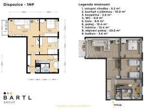 Prodej bytu 3+1, Kaplice, 1. máje, 75 m2