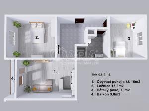 Pronájem bytu 3+kk, Říčany, Leopolda Peka, 64 m2