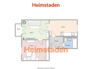 Pronájem bytu 2+1, Karviná - Nové Město, Janáčkova, 48 m2