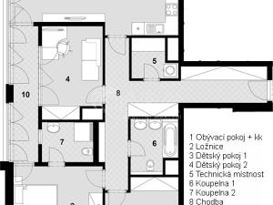 Prodej bytu 4+kk, Praha - Stodůlky, Toufarova, 135 m2