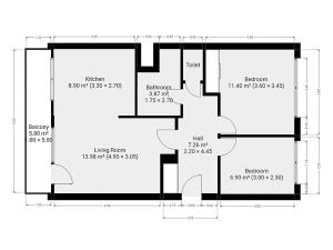 Pronájem bytu 3+kk, Praha - Střížkov, Varnsdorfská, 56 m2