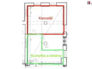 Pronájem kanceláře, Uherské Hradiště - Mařatice, Města Mayen, 36 m2